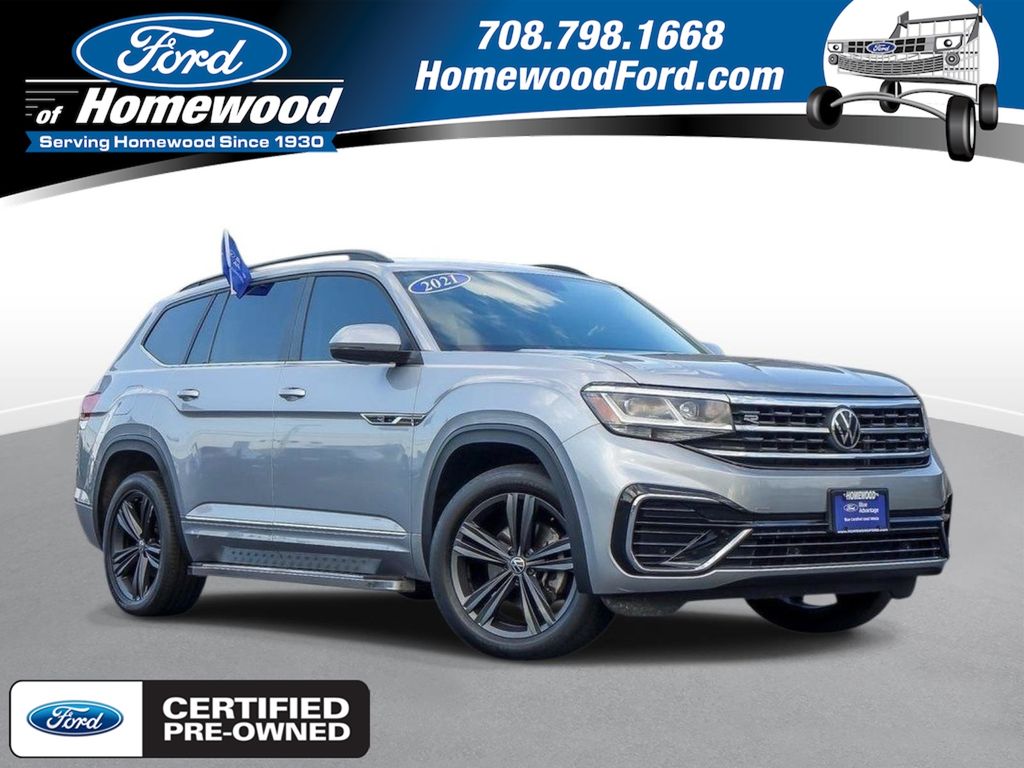 Silver Metallic 2021 Volkswagen Atlas SUV / Crossover All-Wheel Drive 8-Speed Automatic
