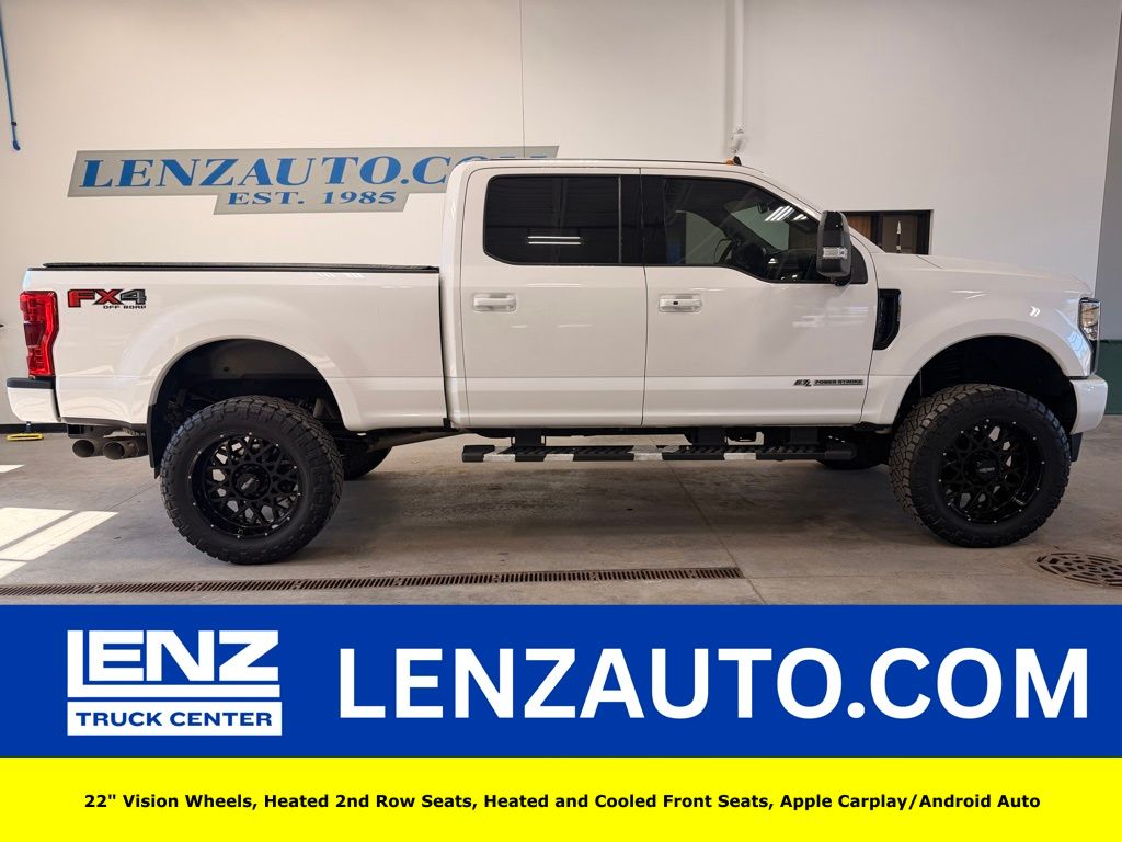 White Platinum Metallic Tri-Coat 2019 Ford F-250 Super Duty Lariat Crew Cab 4WD Pickup Truck Four-Wheel Drive 6-Speed Automatic