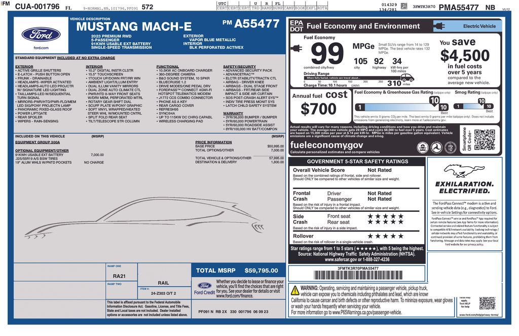 Certified Used 2023 Blue Ford Premium image 6
