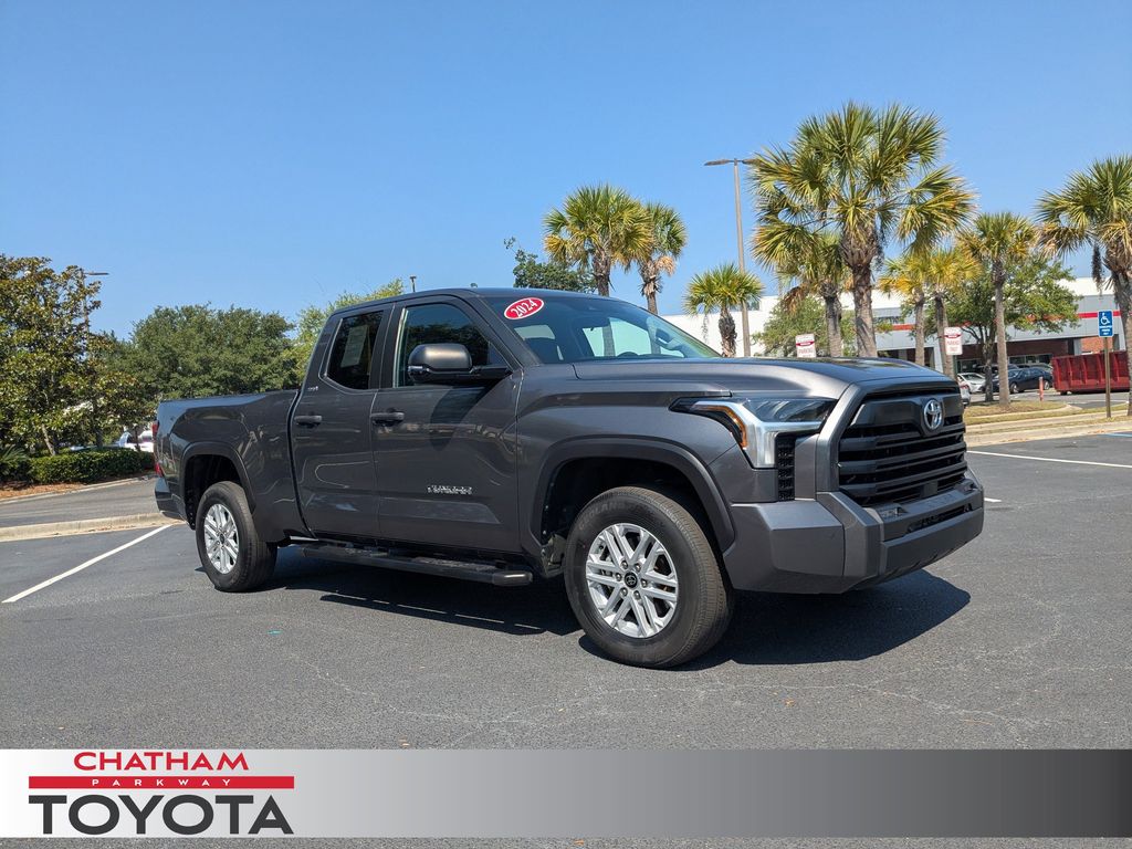 Magnetic Gray Metallic 2024 Toyota Tundra SR5 Double Cab 4WD Pickup Truck Four-Wheel Drive Automatic