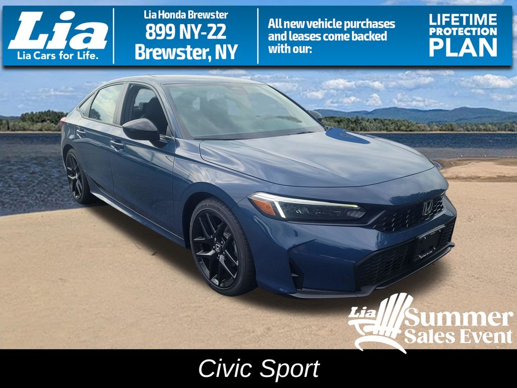 Blue 2026 Honda Civic Sedan Front-Wheel Drive Continuously Variable Transmission
