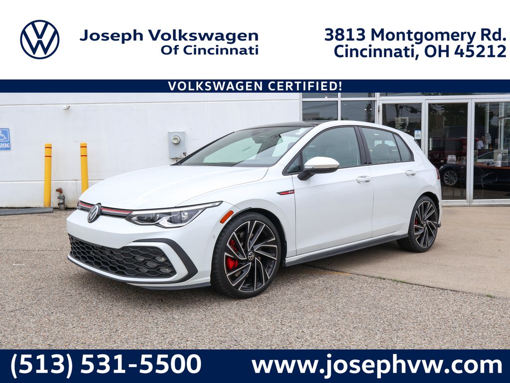 Opal White Pearl 2024 Volkswagen Golf GTI Autobahn FWD Hatchback Front-Wheel Drive 7-Speed Dual Clutch