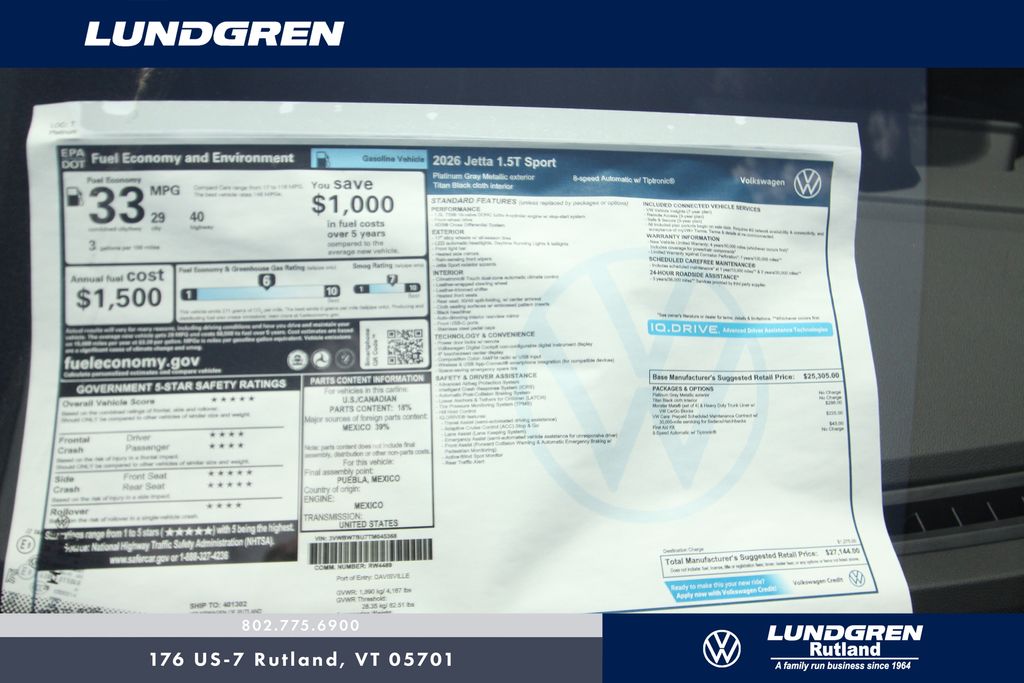 New 2026 Volkswagen Jetta Sedan