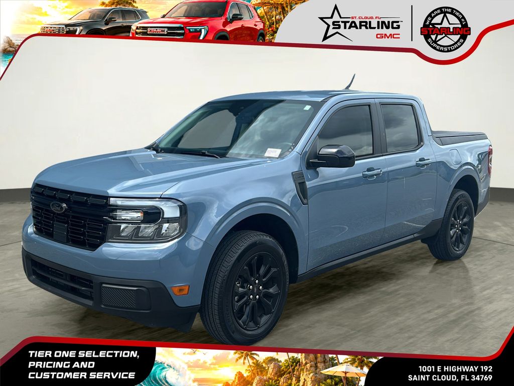 Blue (Azure Gray Metallic Tri-Coat) 2024 Ford Maverick Pickup Truck All-Wheel Drive 8-Speed Automatic