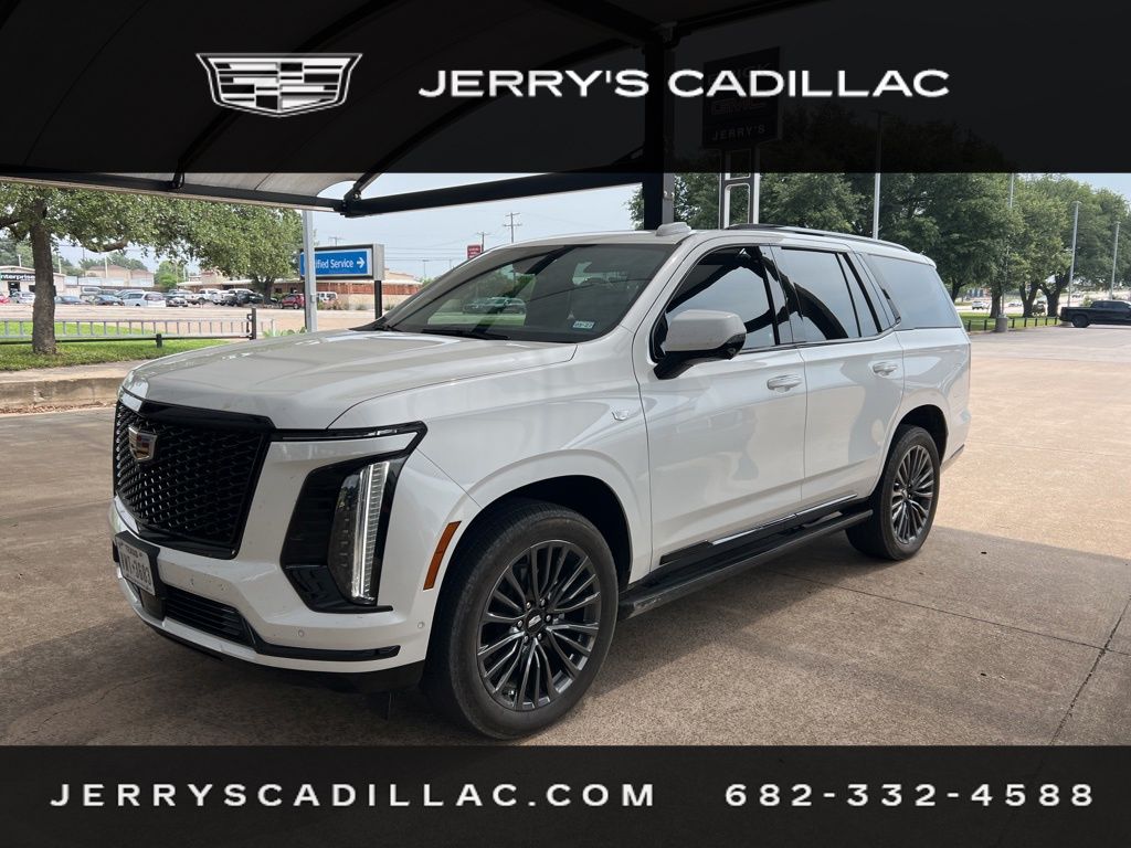 Crystal White Tricoat 2025 Cadillac Escalade SUV / Crossover Four-Wheel Drive Automatic
