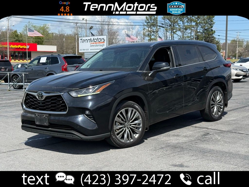 Midnight Black Metallic 2021 Toyota Highlander Platinum AWD SUV / Crossover All-Wheel Drive 8-Speed Automatic