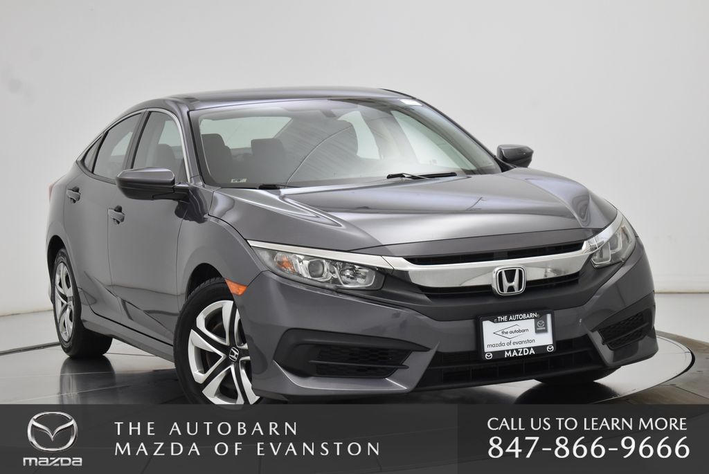Gray 2018 Honda Civic Sedan Front-Wheel Drive Continuously Variable Transmission