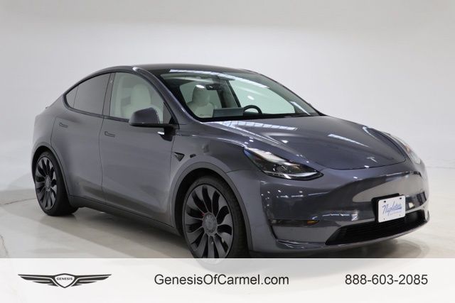 Gray 2021 Tesla Model Y Performance AWD SUV / Crossover All-Wheel Drive 1-Speed Automatic