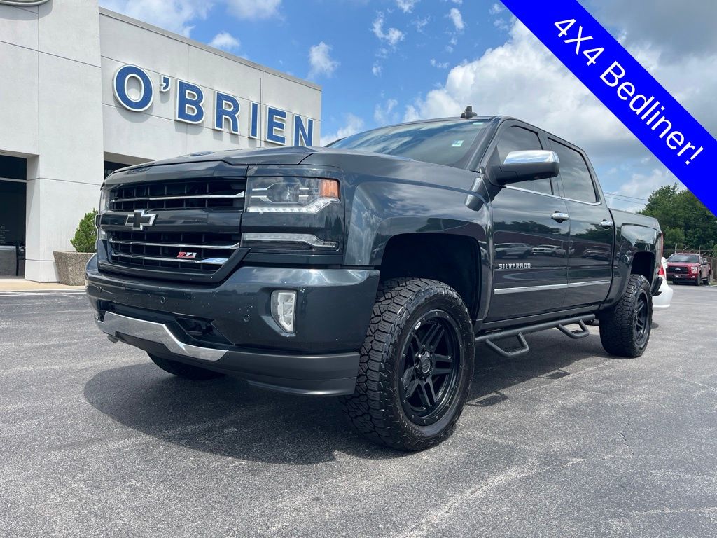 Gray (Graphite Metallic) 2018 Chevrolet Silverado 1500 LTZ Crew Cab 4WD Pickup Truck Four-Wheel Drive 8-Speed Automatic Overdrive