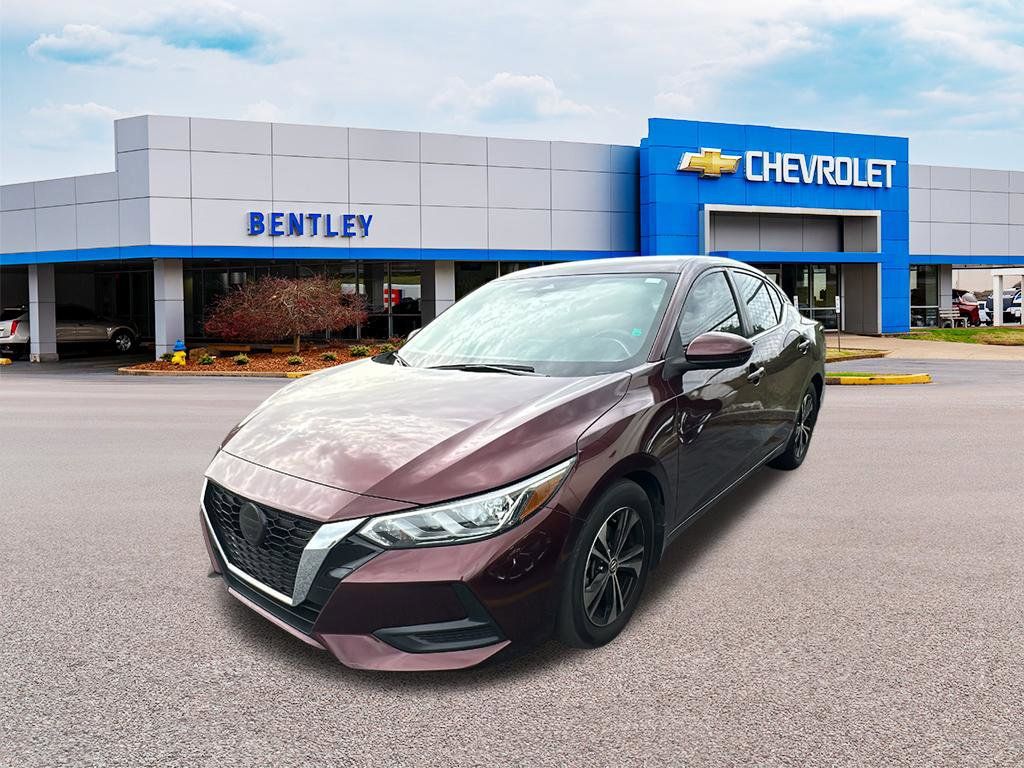 Rosewood Metallic 2021 Nissan Sentra SV FWD Sedan Front-Wheel Drive Continuously Variable Transmission