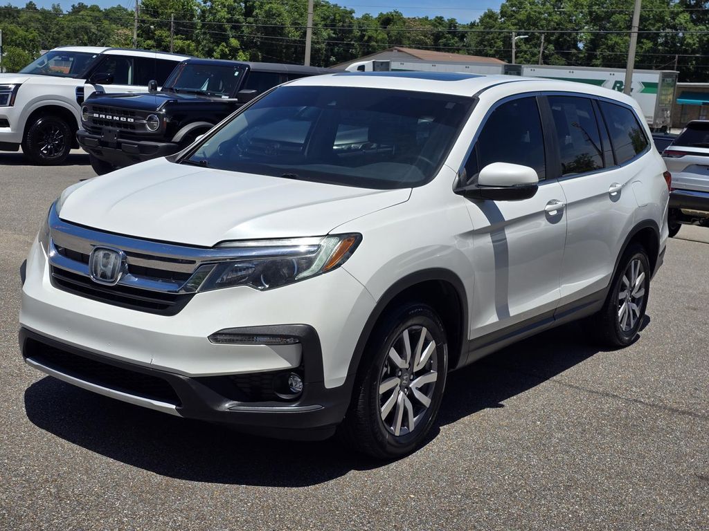 White 2021 Honda Pilot EX-L FWD SUV / Crossover Front-Wheel Drive 9-Speed Automatic