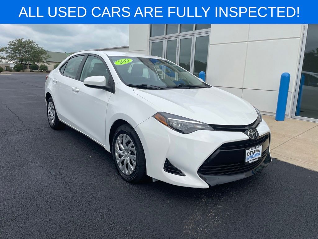 Super White 2018 Toyota Corolla Sedan Front-Wheel Drive Continuously Variable Transmission