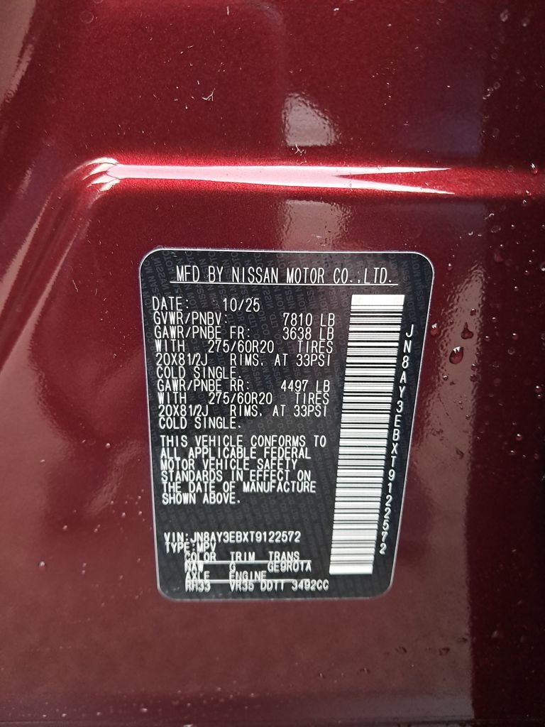 2026 Nissan Armada Platinum Red at John Sisson Motors