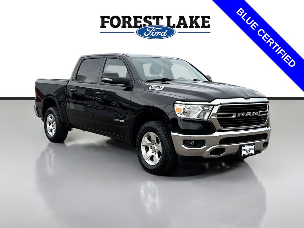 Diamond Black Crystal Pearlcoat 2021 RAM 1500 Pickup Truck Four-Wheel Drive 8-Speed Automatic