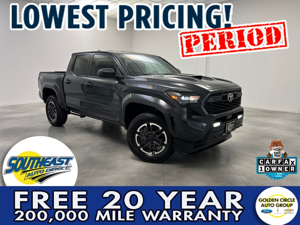 Black 2024 Toyota Tacoma TRD Sport Double Cab RWD Pickup Truck 4X2 8-Speed Automatic