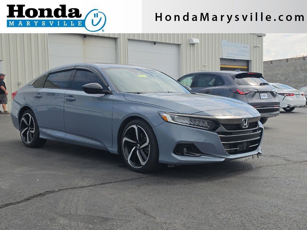 Sonic Gray Pearl 2021 Honda Accord Sedan Front-Wheel Drive Automatic