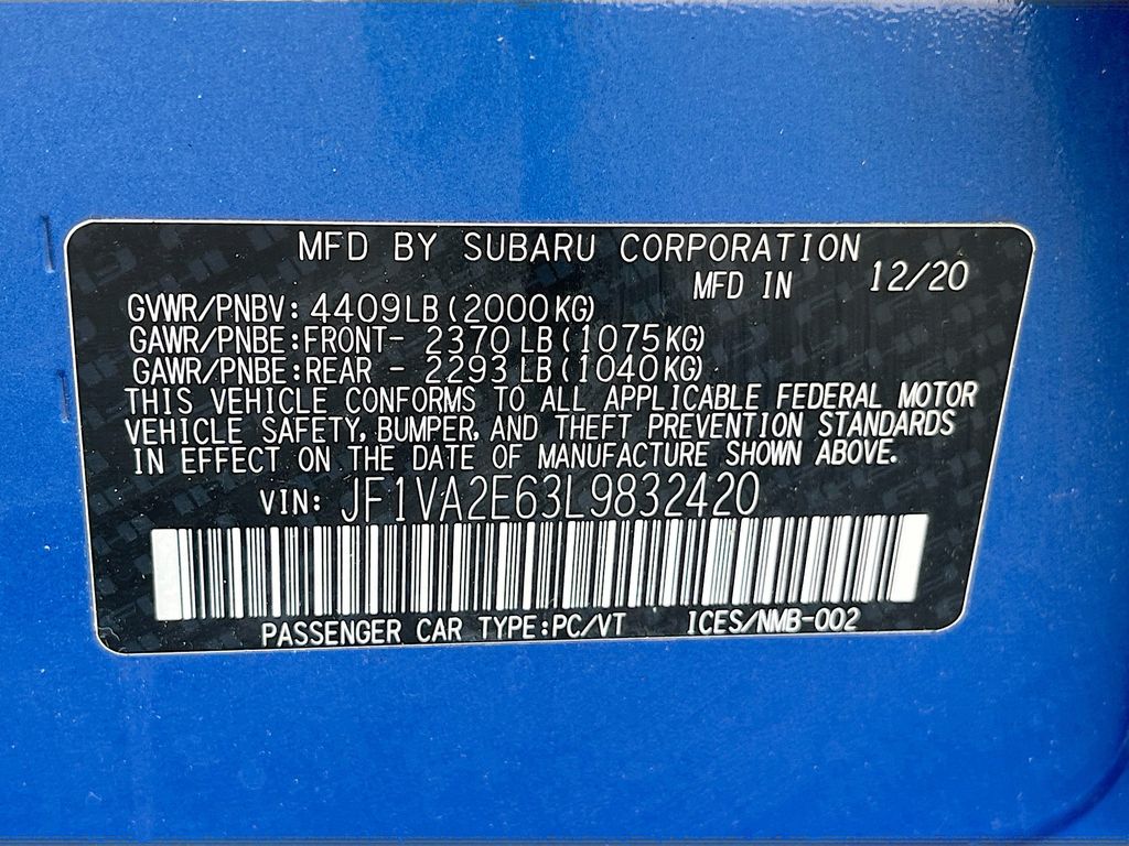 Used 2020 Blue Subaru STi image 31