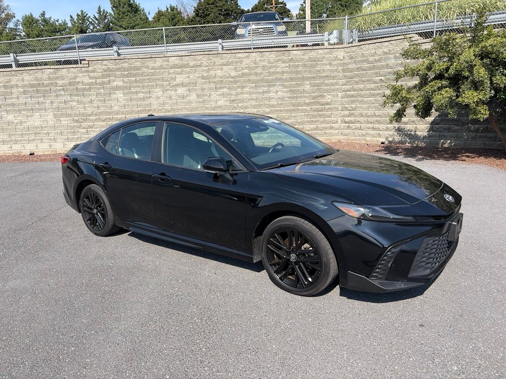 Midnight Black Metallic 2025 Toyota Camry Sedan All-Wheel Drive Continuously Variable Transmission