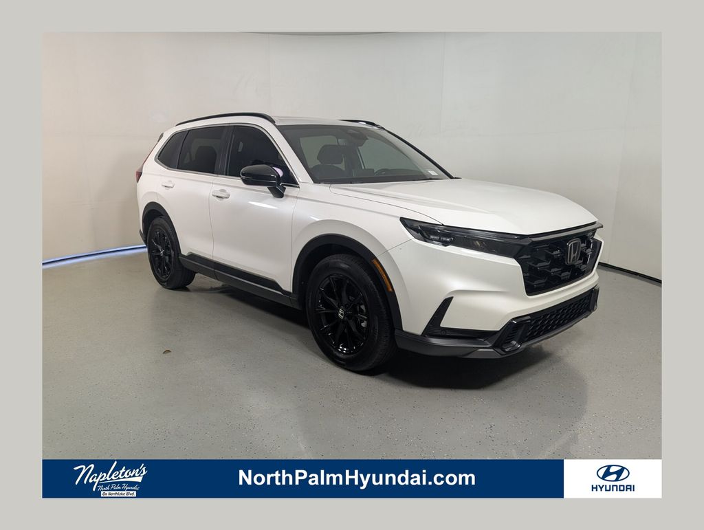 Platinum White Pearl 2025 Honda CR-V Hybrid SUV / Crossover Front-Wheel Drive Continuously Variable Transmission