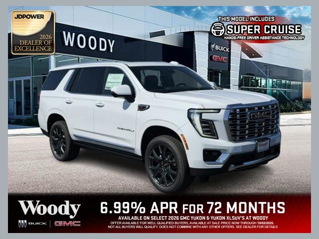 Glacier White Tricoat 2026 GMC Yukon SUV / Crossover Four-Wheel Drive 