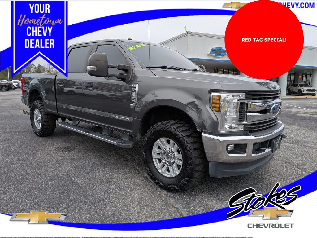 Gray (Magnetic) 2019 Ford F-250 Super Duty XLT Crew Cab 4WD Pickup Truck Four-Wheel Drive 6-Speed Automatic