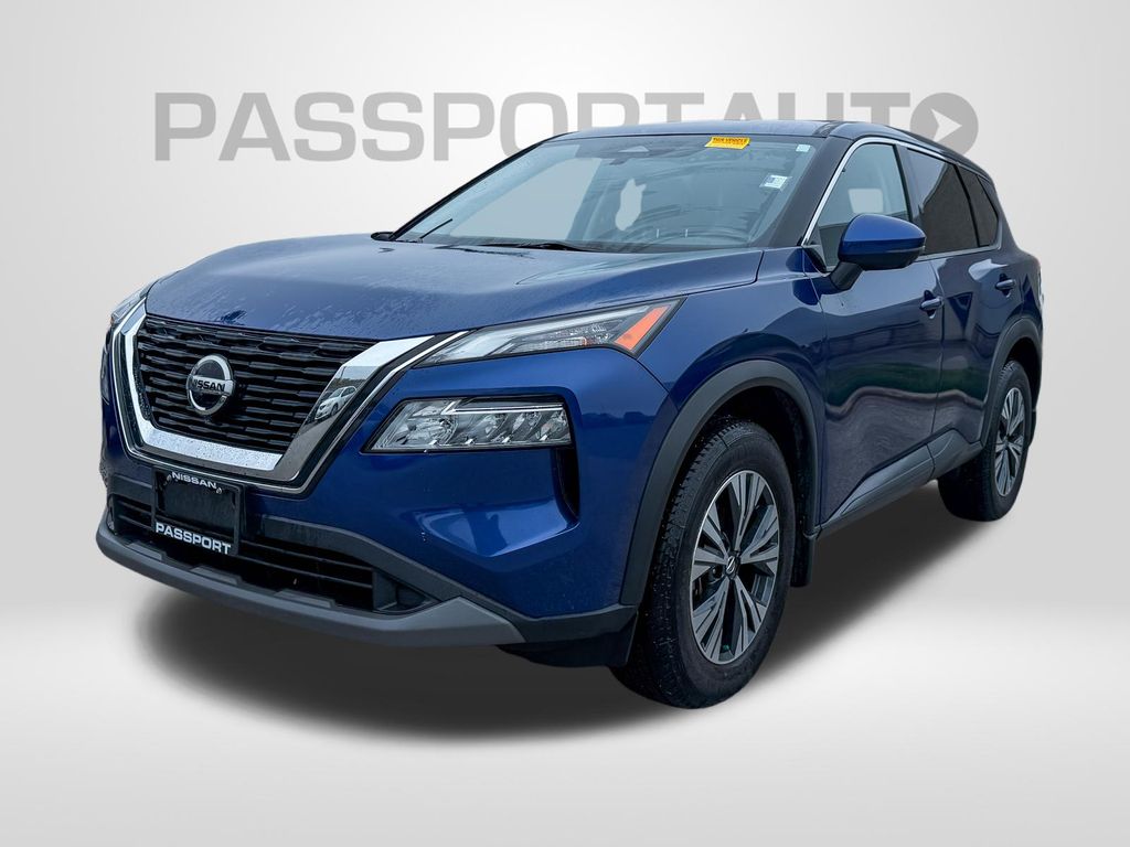 Caspian Blue Metallic 2021 Nissan Rogue SV AWD SUV / Crossover All-Wheel Drive Continuously Variable Transmission