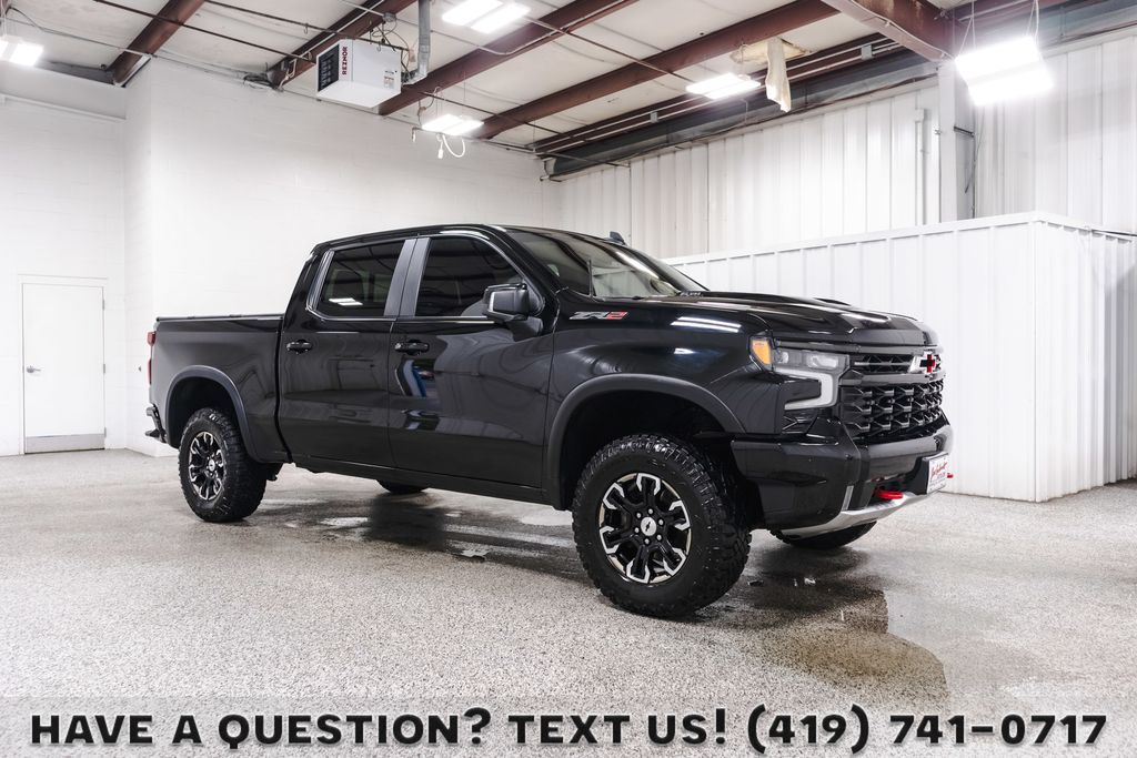 Black 2022 Chevrolet Silverado 1500 Pickup Truck Four-Wheel Drive Automatic