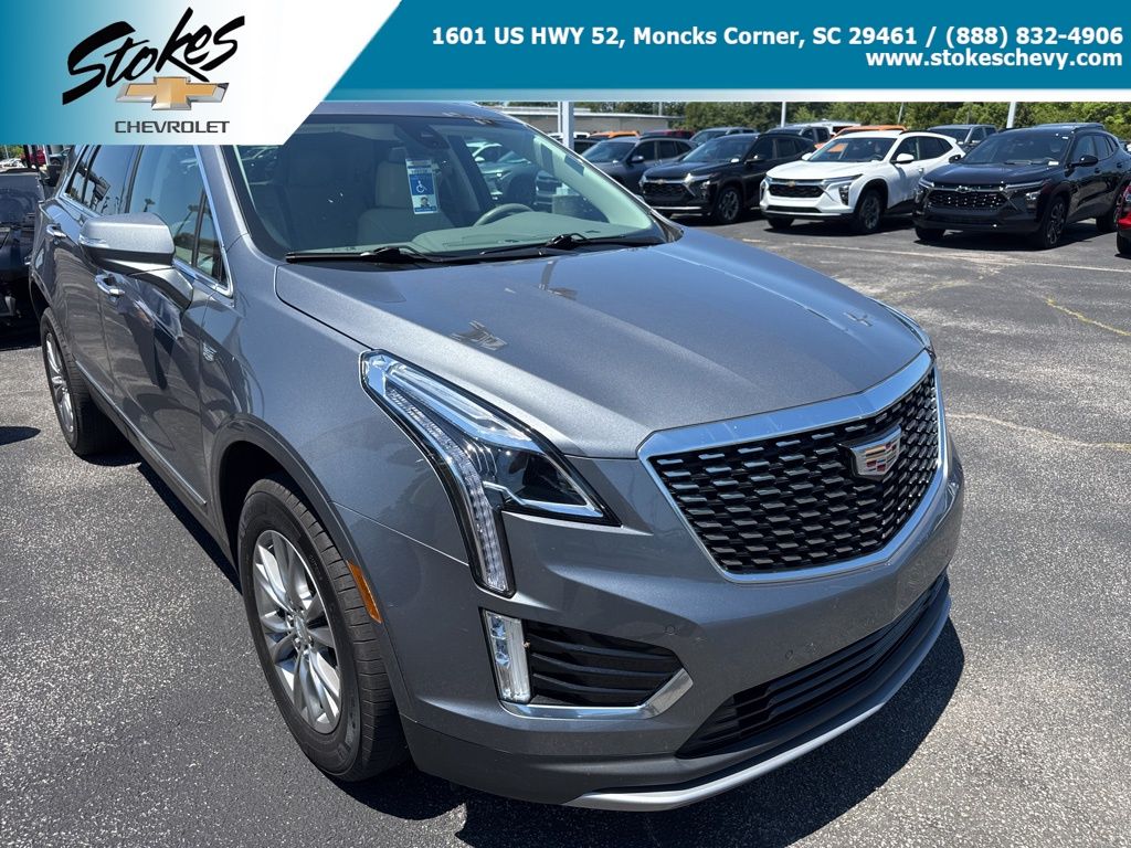 Gray (Satin Steel Metallic) 2022 Cadillac XT5 Premium Luxury FWD SUV / Crossover Front-Wheel Drive 9-Speed Automatic