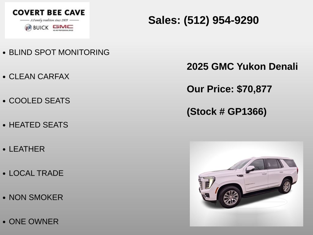Used Car 2025 Gmc Yukon  Denali For Sale Under $80,000 In Austin, Texas