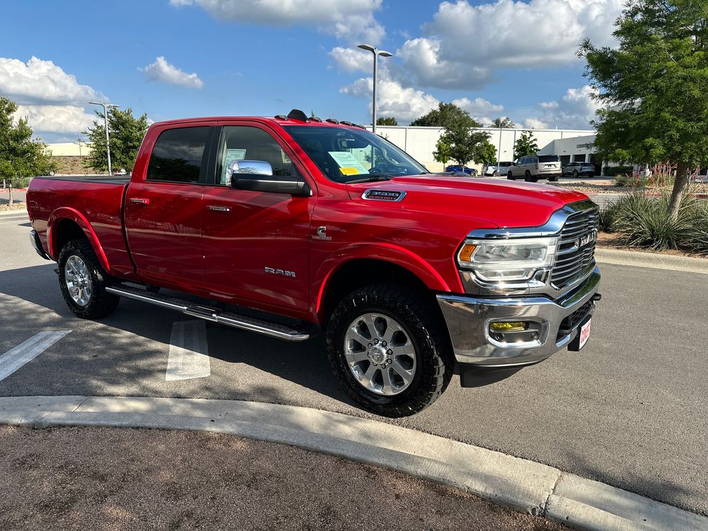 Flame Red Clearcoat 2022 RAM 3500 Laramie Crew Cab 4WD Pickup Truck Four-Wheel Drive 6-Speed Automatic