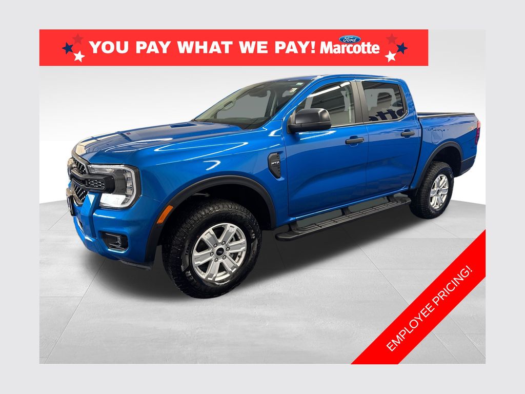 Velocity Blue Metallic 2025 Ford Ranger XL SuperCrew 4WD Pickup Truck Four-Wheel Drive Automatic