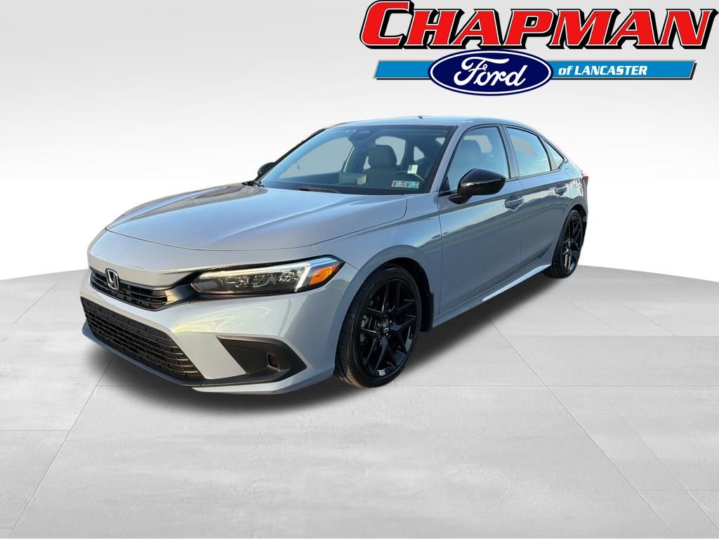 Gray 2024 Honda Civic Sport FWD Sedan Front-Wheel Drive Continuously Variable Transmission