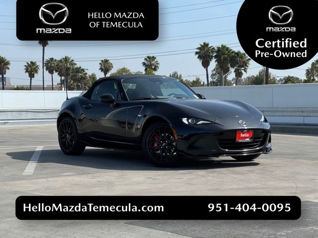 Jet Black Mica 2025 Mazda MX-5 Miata Club RWD Convertible Rear-Wheel Drive 6-Speed Manual