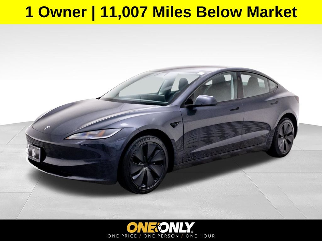 Gray (Stealth Grey) 2025 Tesla Model 3 Long Range RWD Sedan Rear-Wheel Drive 1-Speed Automatic