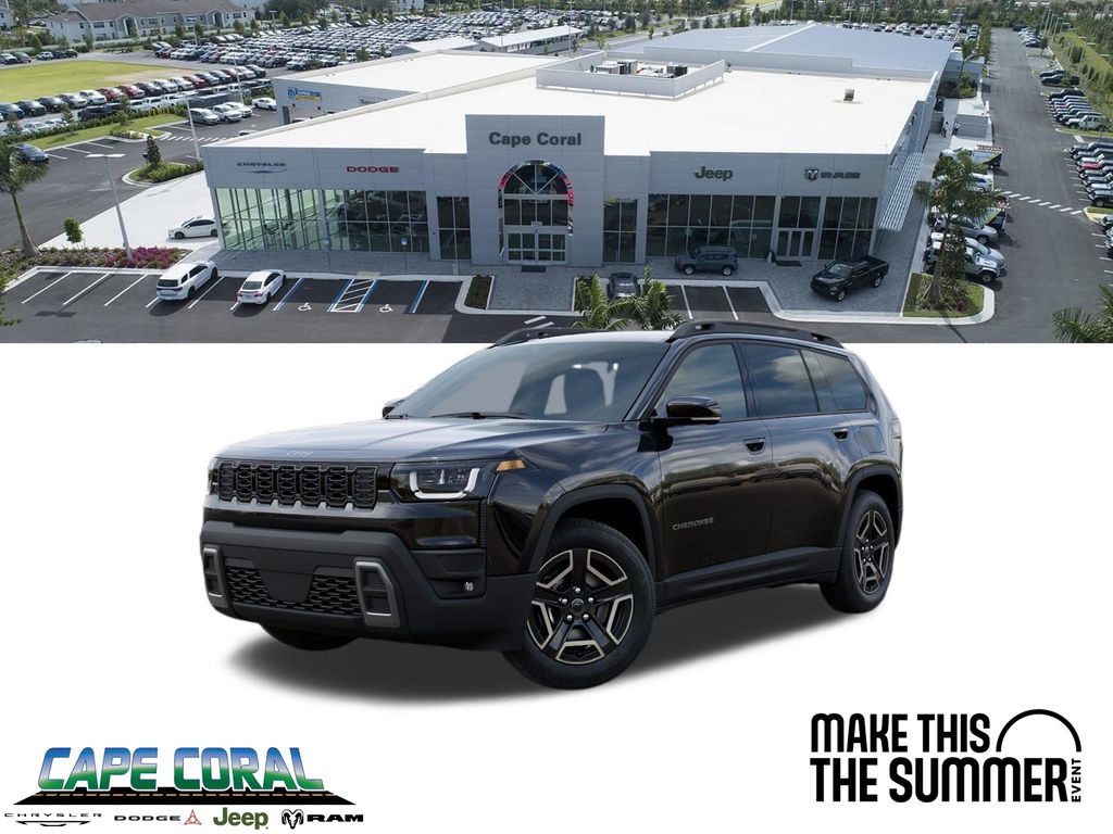 Diamond Black Crystal Pearlcoat 2026 Jeep Cherokee SUV / Crossover Four-Wheel Drive Continuously Variable Transmission