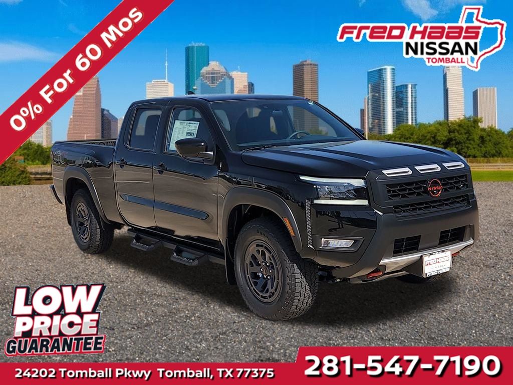 Super Black 2026 Nissan Frontier PRO-4X Crew Cab LB 4WD Pickup Truck Four-Wheel Drive 9-Speed Automatic Overdrive