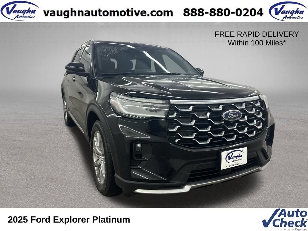 Agate Black Metallic 2025 Ford Explorer SUV / Crossover All-Wheel Drive Automatic