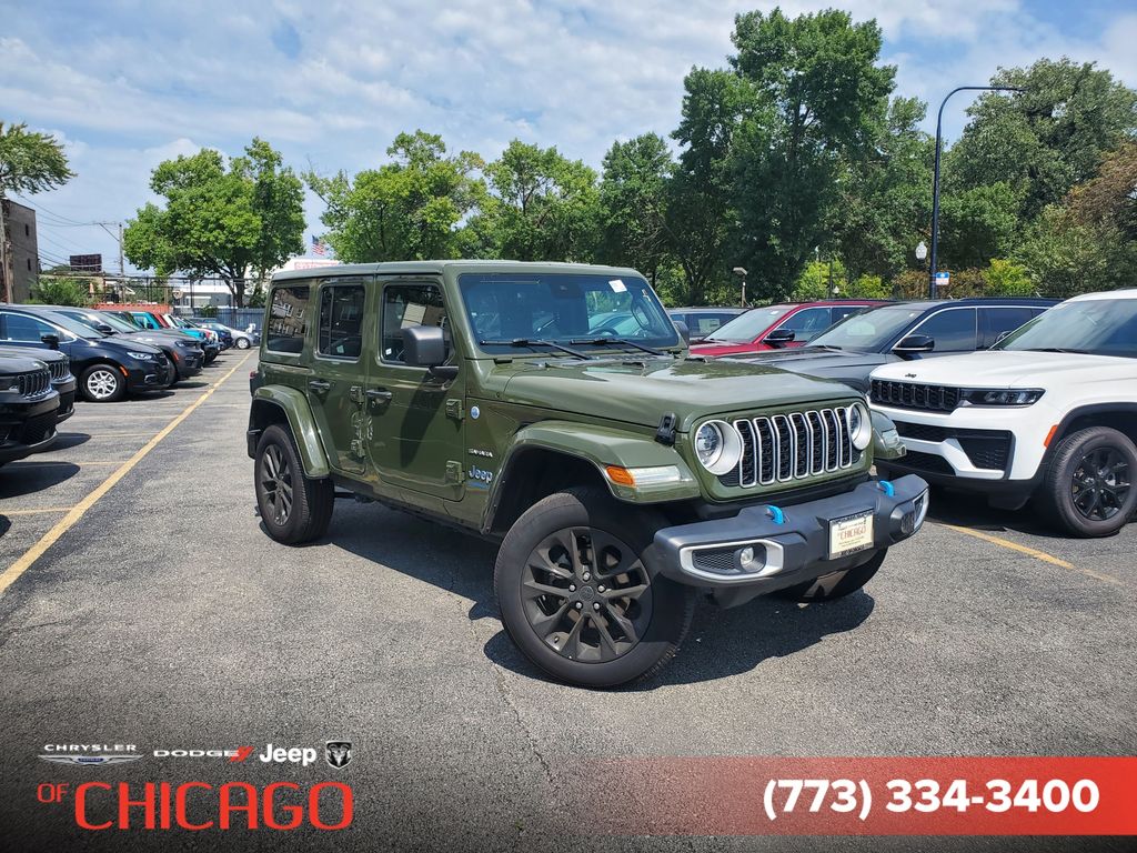 Sarge Green Clearcoat 2024 Jeep Wrangler 4xe SUV / Crossover Four-Wheel Drive 8-Speed Automatic