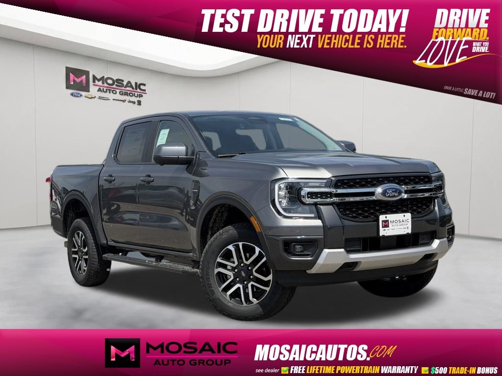 Carbonized Gray Metallic 2026 Ford Ranger Lariat SuperCrew 4WD Pickup Truck Four-Wheel Drive Automatic