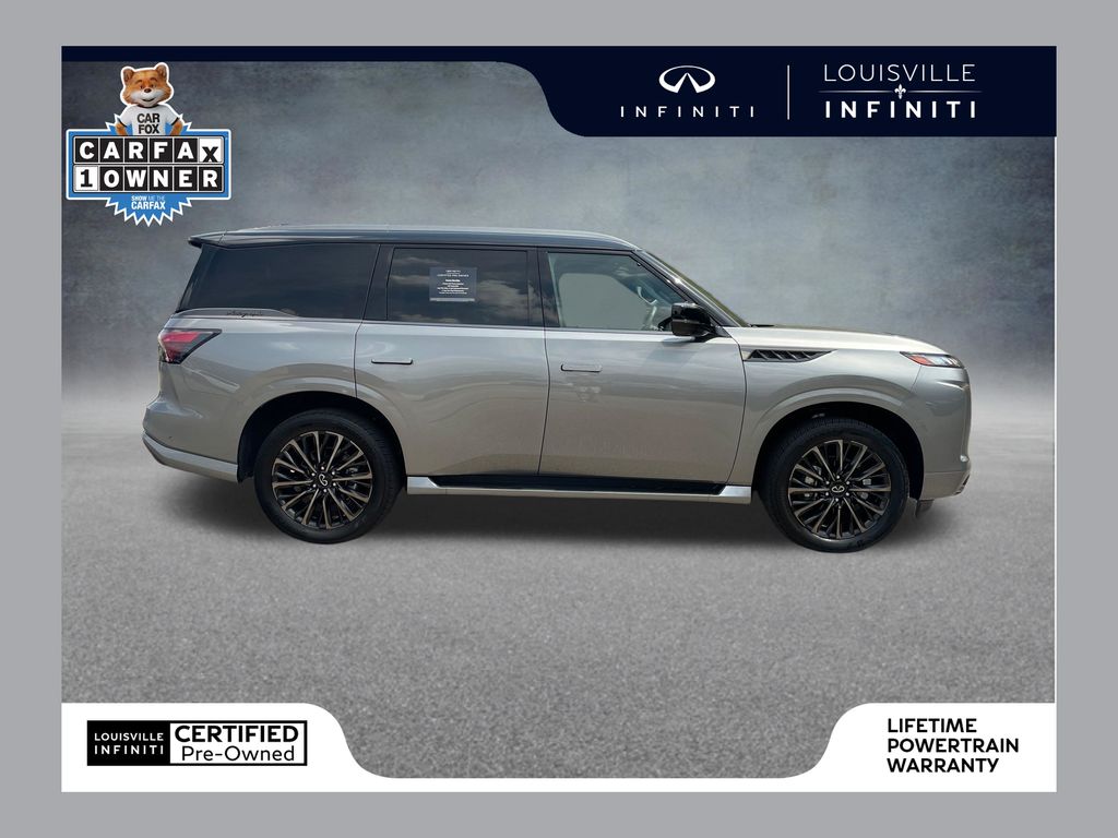 Dynamic Metal/Black Obsidian 2025 INFINITI QX80 SUV / Crossover All-Wheel Drive 9-Speed Automatic