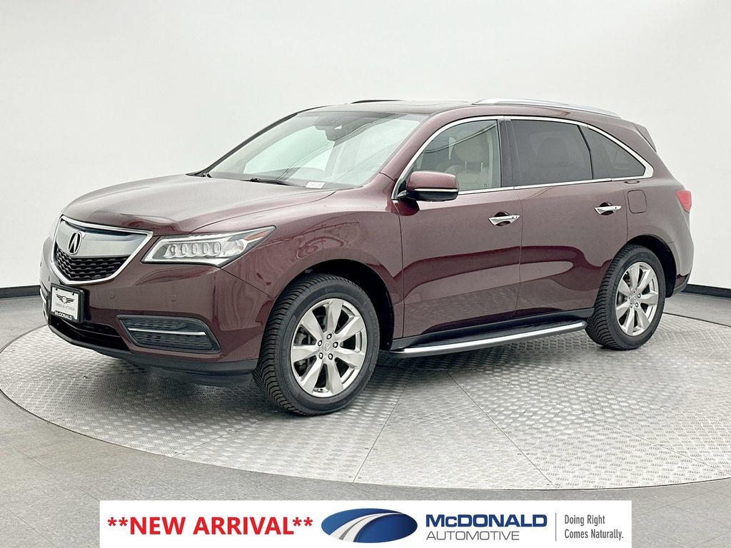 Red (Maroon) 2015 Acura MDX SUV / Crossover All-Wheel Drive 6-Speed Automatic