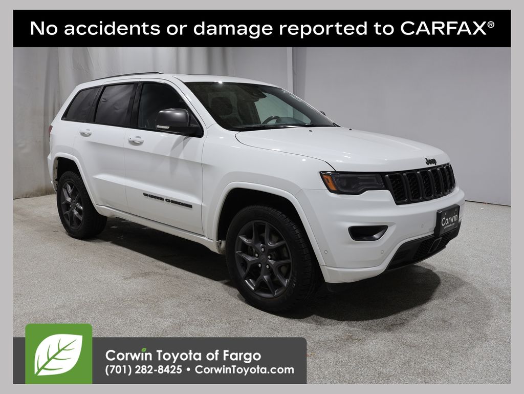 Bright White Clearcoat 2021 Jeep Grand Cherokee SUV / Crossover Four-Wheel Drive 8-Speed Automatic