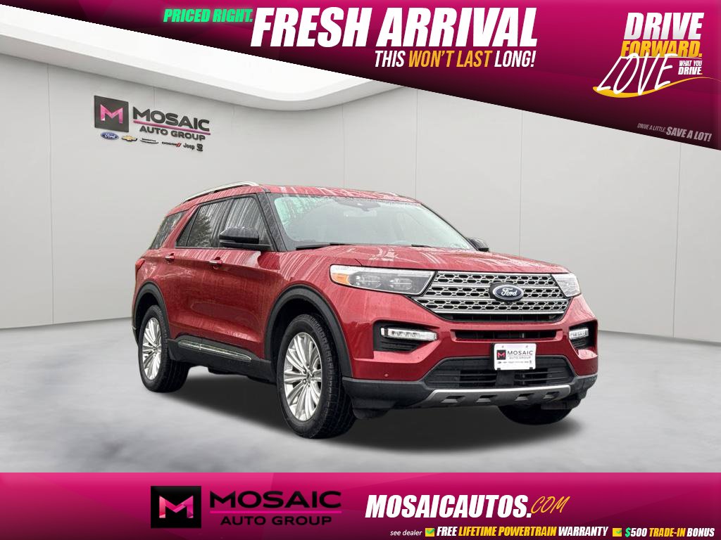 Red Metallic 2023 Ford Explorer SUV / Crossover All-Wheel Drive Automatic