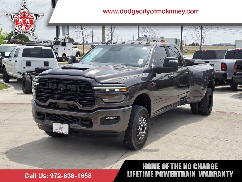 Gray (Granite Crystal Metallic Clearcoat) 2026 RAM 3500 Laramie Crew Cab LB DRW 4WD Pickup Truck Four-Wheel Drive 8-Speed Automatic