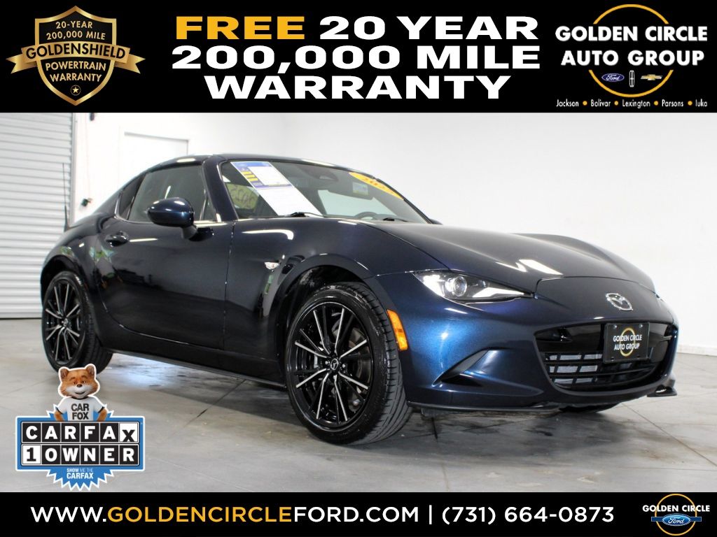 Deep Crystal Blue Mica 2025 Mazda MX-5 Miata RF Grand Touring RWD Convertible Rear-Wheel Drive 6-Speed Automatic