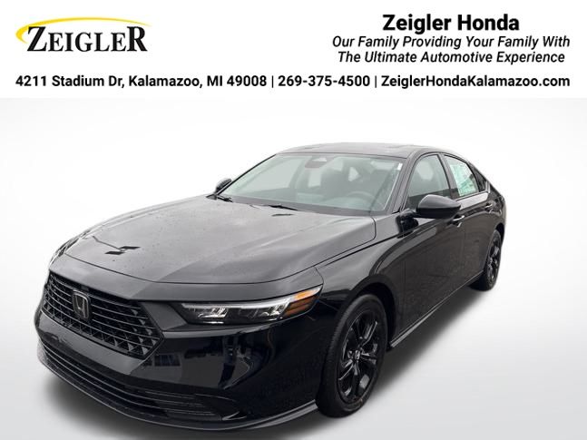 Crystal Black Pearl 2025 Honda Accord Sedan Front-Wheel Drive Continuously Variable Transmission