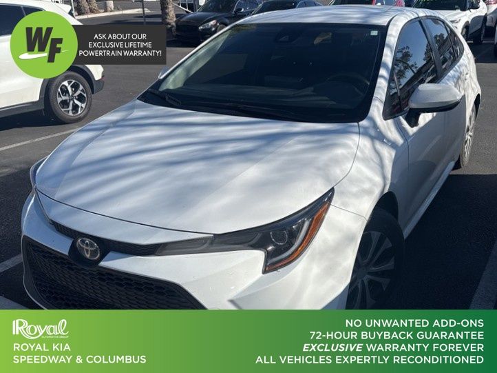 White 2022 Toyota Corolla Hybrid LE FWD Sedan Front-Wheel Drive Continuously Variable Transmission