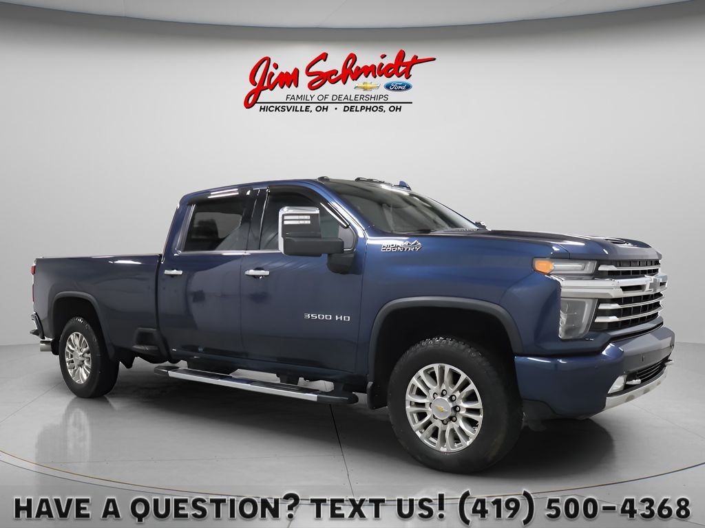 Northsky Blue Metallic 2022 Chevrolet Silverado 3500HD High Country Crew Cab 4WD Pickup Truck Four-Wheel Drive Automatic