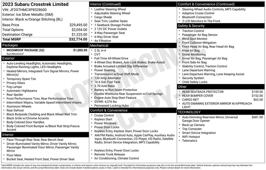 Used Car 2023 Subaru Crosstrek  Limited For Sale Under $25,000 In Austin, Texas