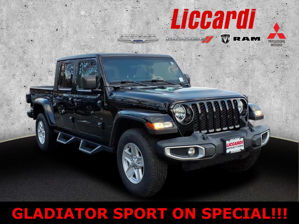 Black Clearcoat 2021 Jeep Gladiator Sport Crew Cab 4WD Pickup Truck Four-Wheel Drive 8-Speed Automatic